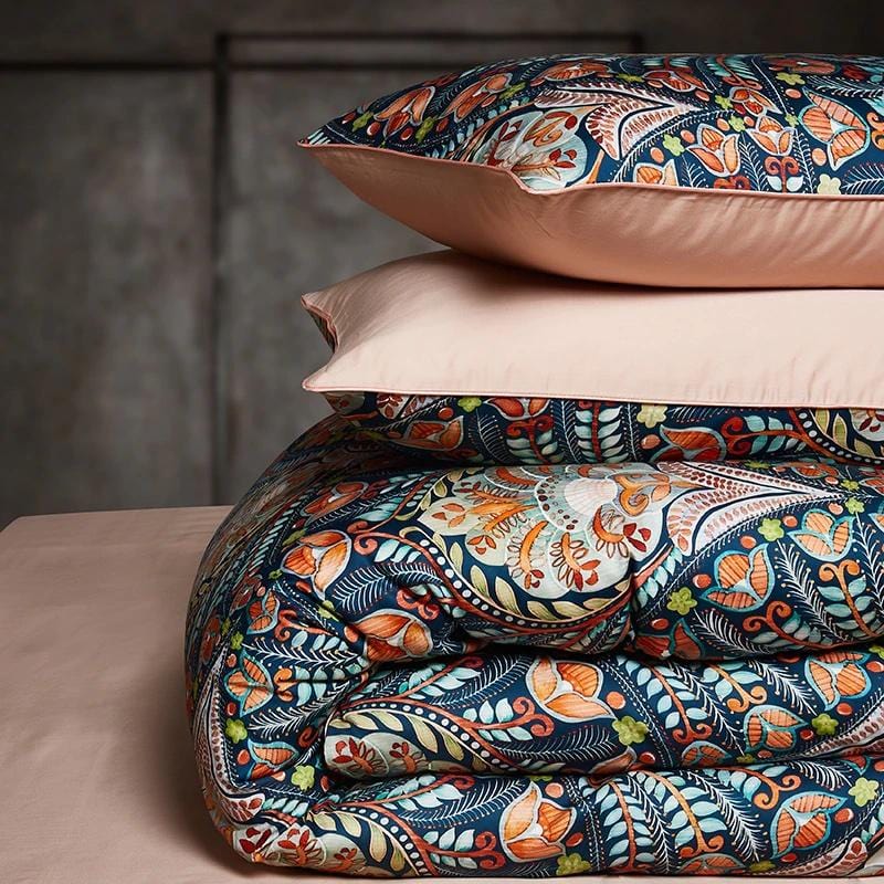 Pack De Carrés De Couette Fleurs Paisley Marine - 5 Pouces - Coton - Neuf Pour Patchwork