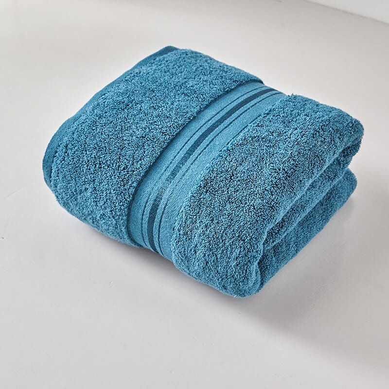 Drap de bain en coton égyptien - Bleu paon Florence Design