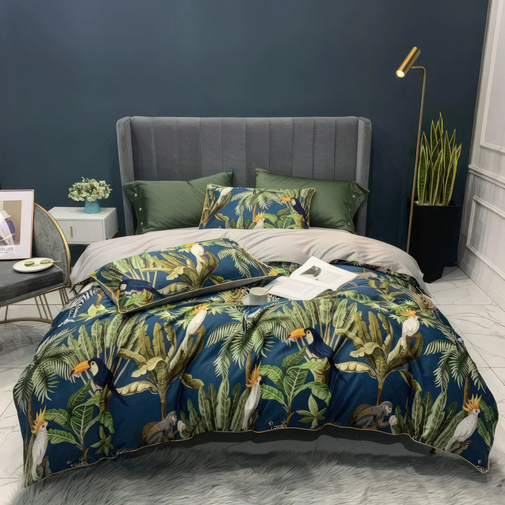 Rio - Vert, Parure de lit Percale de coton Florence Design