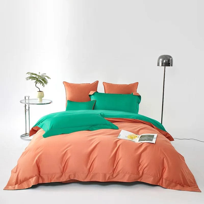 Tangerine - Parure de lit Percale de coton Florence Design